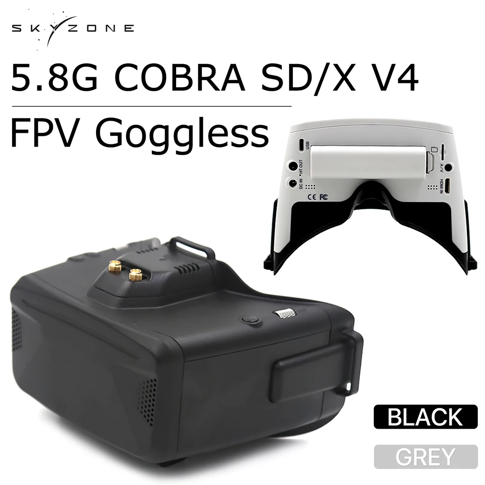 Skyzone 5.8G Cobra SD/X V4 FPV - Skyzone Cobra X V2 Fpv Goggles บทวิจารณ์และราคา