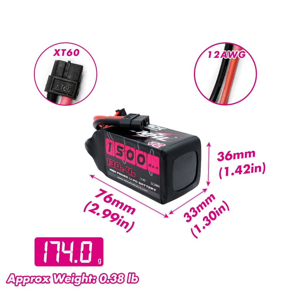 2PCS CNHL 4S 14.8V แบตเตอรี่ลิ - Skyzone Cobra X V2 Fpv Goggles บทวิจารณ์และราคา